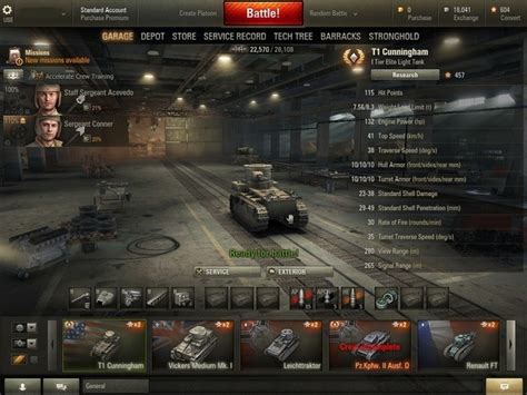 World Of Tanks Beginners Guide Garage Crew And Battle Management