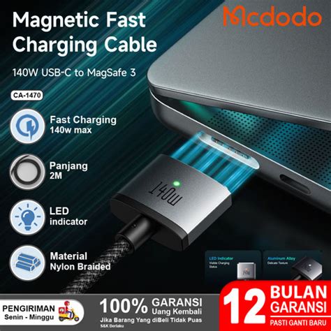 Jual MCDODO Kabel Macbook USB Type C To Magsafe 3 Fast Charging 140w CA