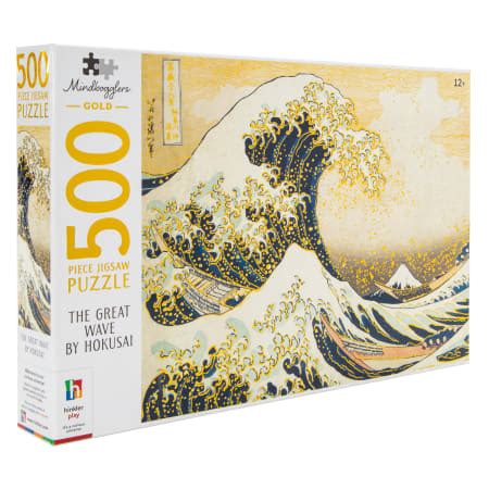 Mindbogglers Gold Hokusai Art Puzzle 500 Piece Five Below