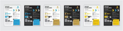 A Brand Guidelines Poster Layout Set Brand Manual Templates