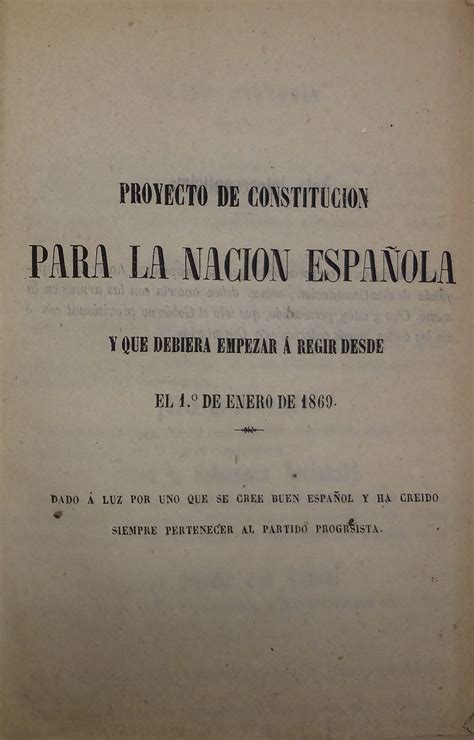 Proyecto de constitución para la nación española