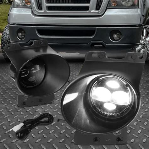 For 05 08 Ford F150 Led Projector Driving Fog Light Lamps Smoked W Bezelswitch 10163