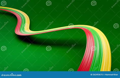 Myanmar Burma Flag Colors Ribbon on Isolated Background Illustration ...