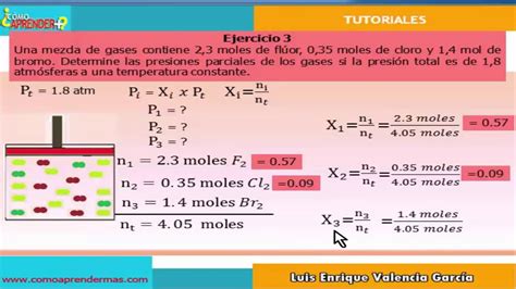 Ley De Dalton Presiones Parciales De Gases Ejercicio 3 Youtube