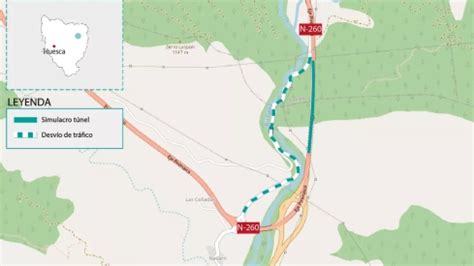 Afecciones al tráfico por un simulacro en la N 260 en el túnel de Campo