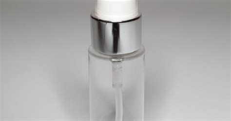 30ml Clear Plastic Cylinder Bottle Chrome Silver Pump