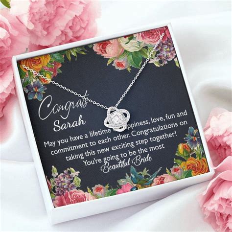 Best Friend Necklace Engagement Gift, Wedding Gift, Congrats Engagement ...