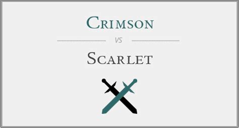 crimson vs. scarlet