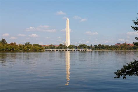 Washington Monument Obelisk Tidal Basin Washington Dc Usa Editorial