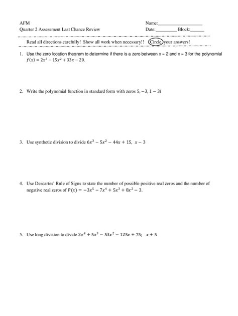 Fillable Online Solved Use The Factor Theorem To Find All Real Zeros