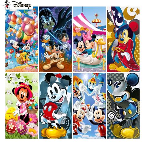 Disney Pintura De Diamante 5D Diy Mickey Mouse Bordado De Diamantes