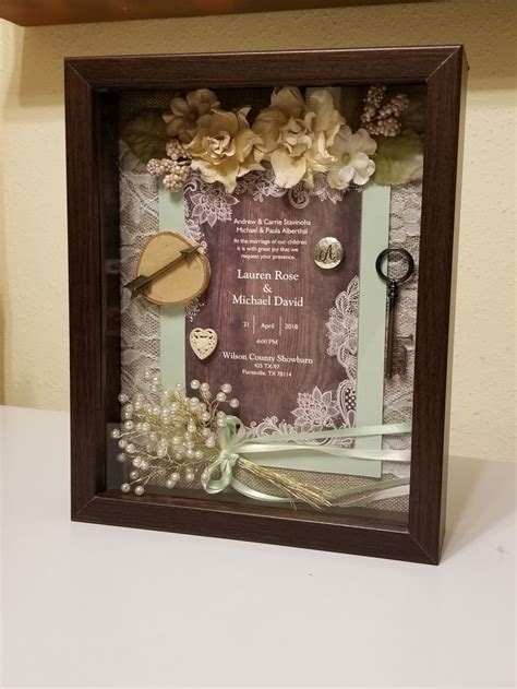 Unique Wedding T Shadow Box Of The Invitation Wedding Shadow Box