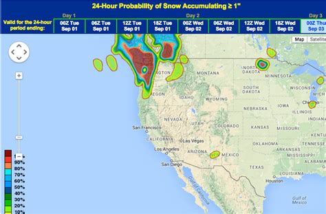 6 Of Snow Forecast For Washington And Oregon Todaytomorrow Snowbrains