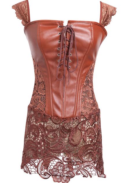 Patchwork Floral Lace Sexy Womens Corset