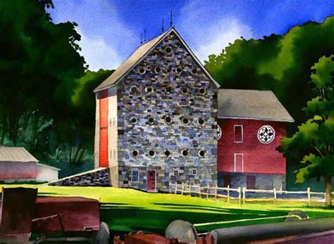 Jacob Bean Budd Barn Agricultural Illustration Landscape