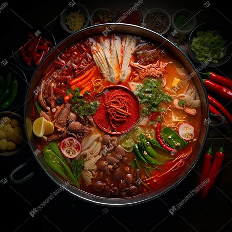 Spicy Hot Pot Delight Free AI Image PoweredTemplate 117979 PoweredTemplate