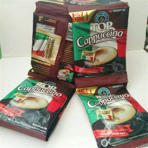 Jual Top Cappuccino Wingsfood 15sc 25g Crunchy Choco Malt Kopi Renteng