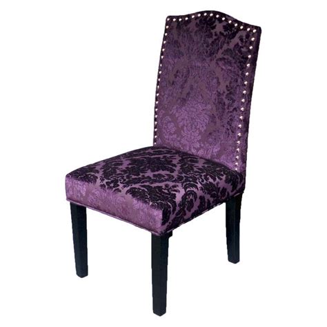 Purple Damask Parsons Chair Parsons Chairs Chair Dining Table Chairs