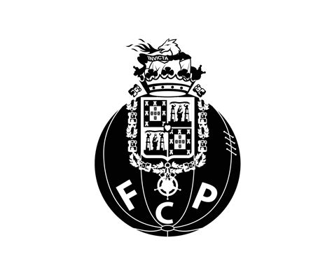 FC Porto Club Logo Symbol Black Portugal League Football Abstract ...