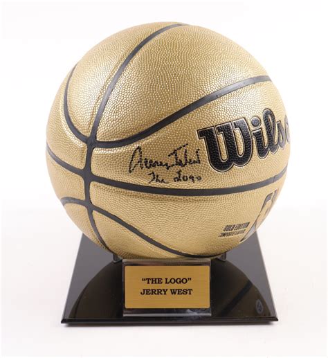 Jerry West Signed Nba Basketball Inscribed The Logo With New Acrylic