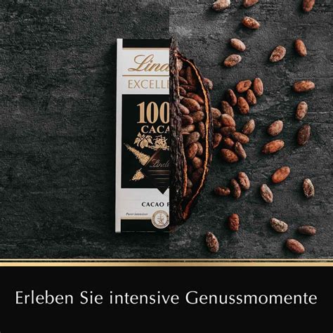 Lindt Excellence 100 Cacao Pur Edelbitter Tafel 50g