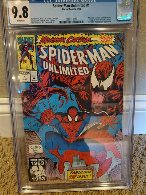 Comicsvalue Spiderman Unlimited 1 CGC 9 8 Marvel 1993 1st