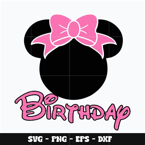 Minnie Head Birthday Girl Svg Mickey Svg Disney Svg Svg D Inspire