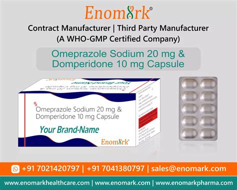 Omeprazole Sodium 20mg And Domperidone 10mg Capsules Contract Manufacturing