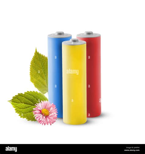 Eco Green Energy Batteries Stock Photo Alamy