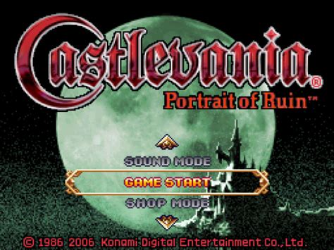 Game Castlevania Portrait Of Ruin Nintendo Ds Konami Oc Remix