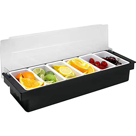 Amazon Pack Ice Chilled Condiment Server Caddy Clear Chilled