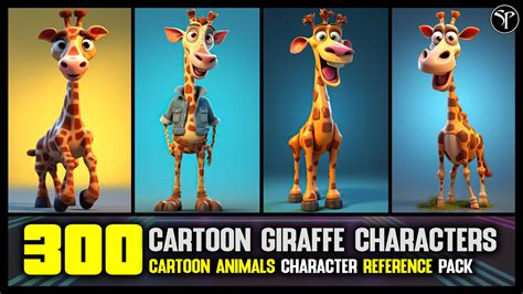 ArtStation - 300 Cartoon Giraffe Characters - 4K Reference Image Pack ...