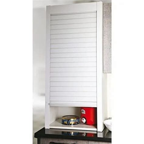 Slimline Modular Kitchen Aluminium Rolling Shutter 600x1320 White