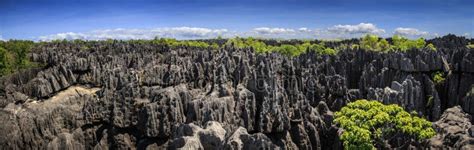 Panorama Of The Tsingy Karst Limestone Formation Melaky Region