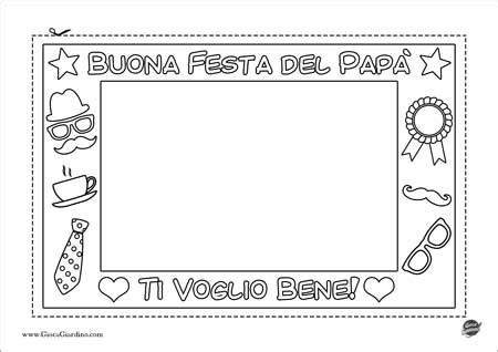 Cornice Festa del Papà da Colorare Scarica PDF Gratis GiocaGiardino