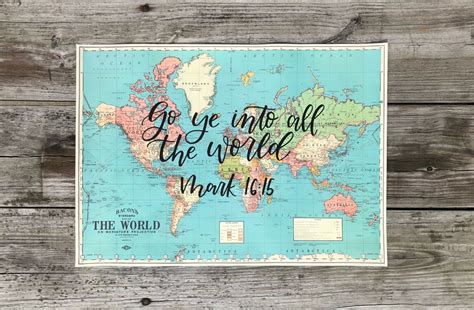 Go Ye Into All the World Preach the Gospel Mark 16:15 - Etsy