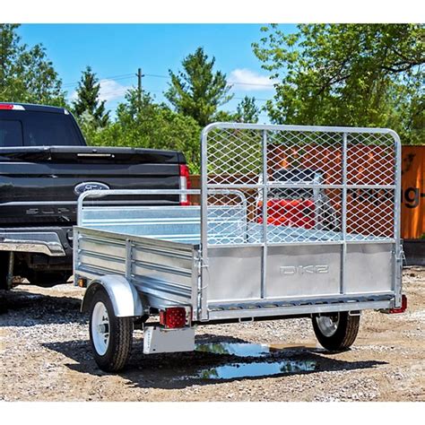 Dk2 4 5ft X 7 5ft Multi Purpose Utility Trailer Kits Galvanized And Drive Up Gate Mmt5x7g Dug Rona