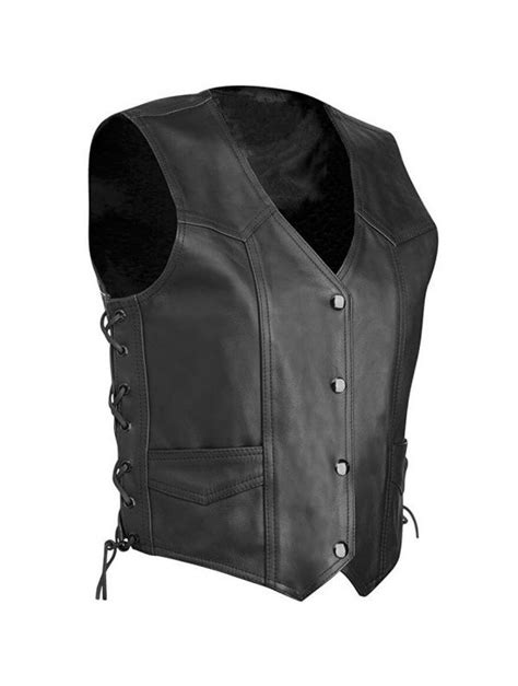 Gilet Moto Bolero Biker Country Cut Cuir Harley Davidson Hd