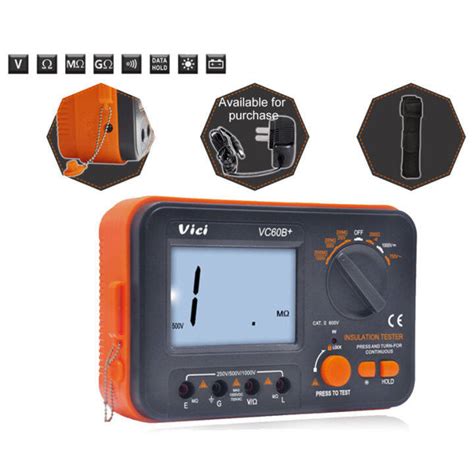 Megohm Tester Resisten Insulasi Digital Dcv Acv Meter Megohm Timah Uji