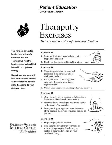 Theraputty Exercises, Ocupational Therapy, Hand Therapy, Stroke Therapy ...