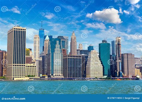 Manhattan Cityscape In New York Editorial Image Image Of United