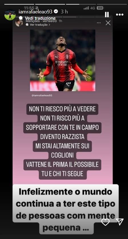 Caso Leao I Suoi Tifosi Lo Insultano E Lui Risponde Gente Con Il