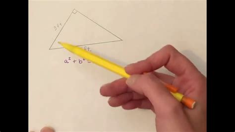 Finding Missing Leg Length Using The Pythagorean Theorem Youtube