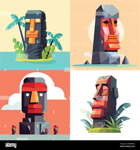 Moai vector vectors hi-res stock photography and images - Alamy