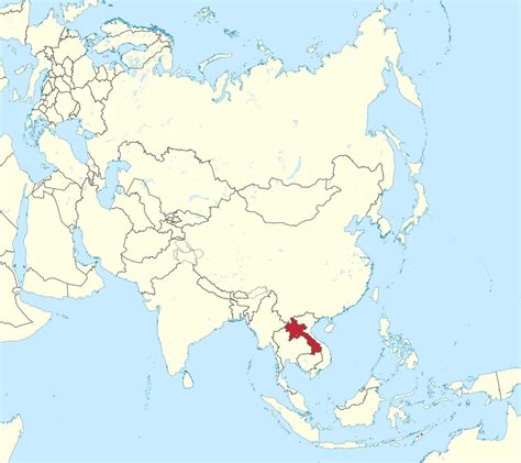 Laos map asia - Map of laos asia (South-Eastern Asia - Asia)