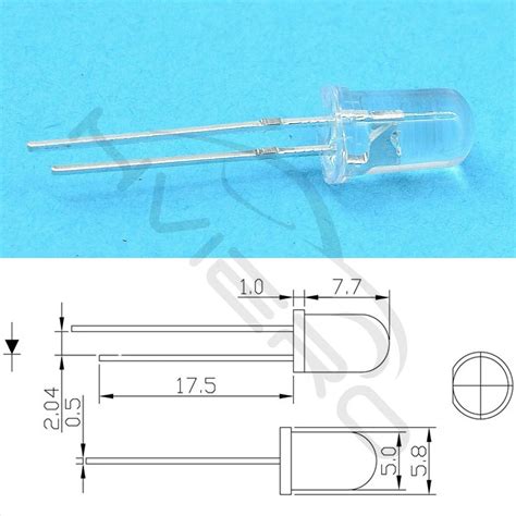 Lot de 500 Diodes électroluminescentes rondes 5mm blanc bleu jaune