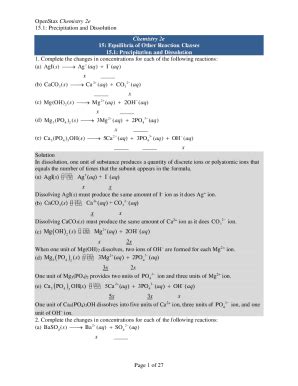 Fillable Online Precipitation And Dissolution Page Of Chemistry E