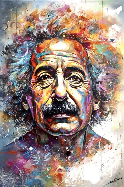 Einstein Albert Pop Art Digital Arts By Fr D Ric Font Chroma Artmajeur