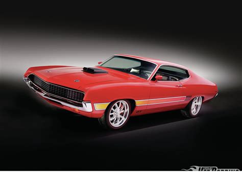 Download 1970 Ford Torino Gt Hot Rod Classic Car Muscle Car Ford Vehicle Ford Torino Wallpaper