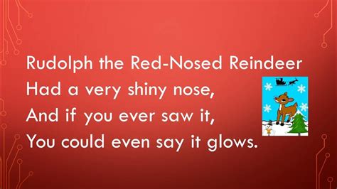 Rudolph The Red Nosed Reindeer Lyrics And Vocals Youtube